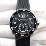 Swiss Grade Cartier Calibre De Diver W710056 watch SS Black Rubber_th.jpg